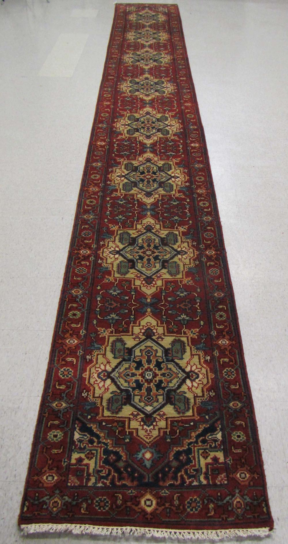 HAND KNOTTED ORIENTAL LONG RUG,