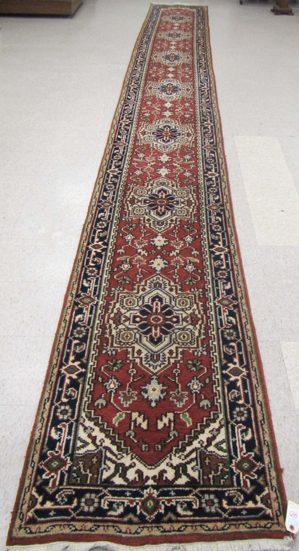 HAND KNOTTED ORIENTAL LONG RUG,