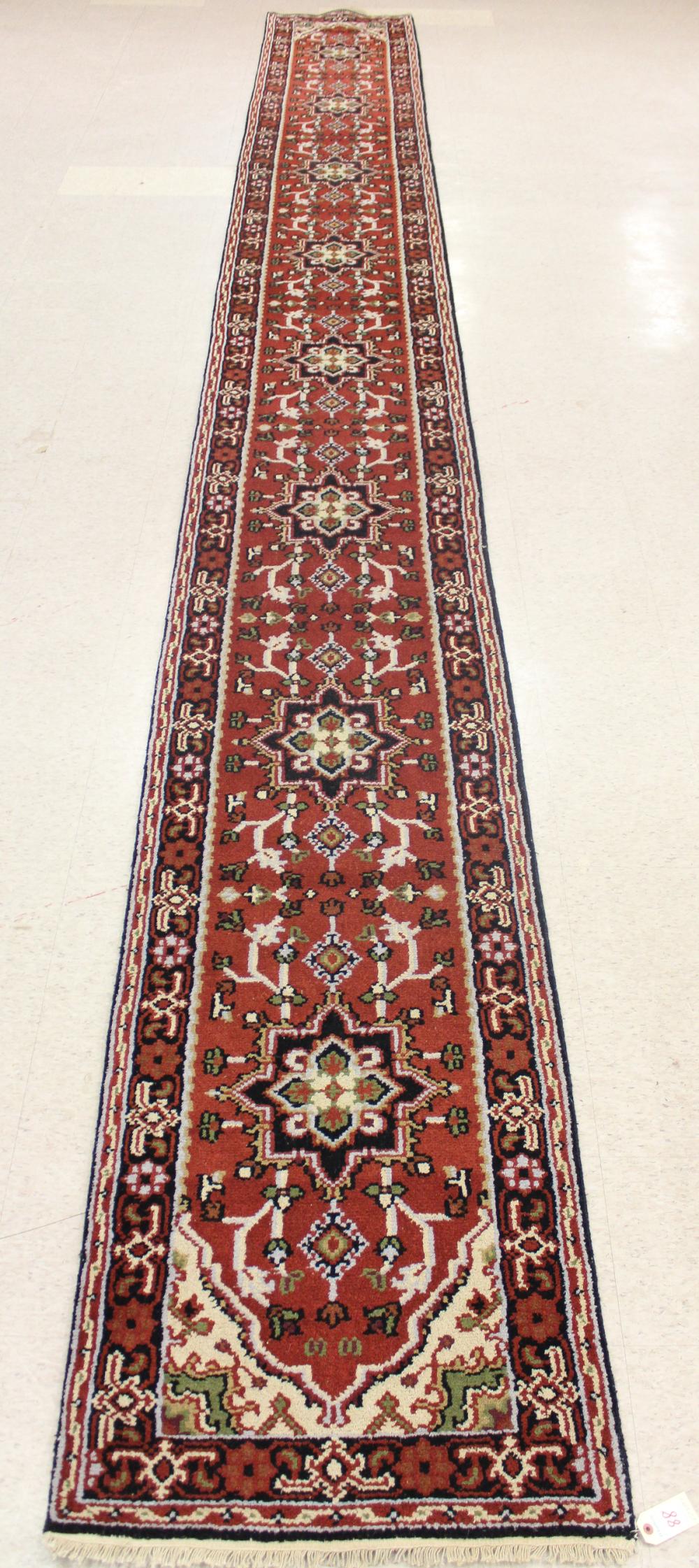 HAND KNOTTED ORIENTAL LONG RUG,