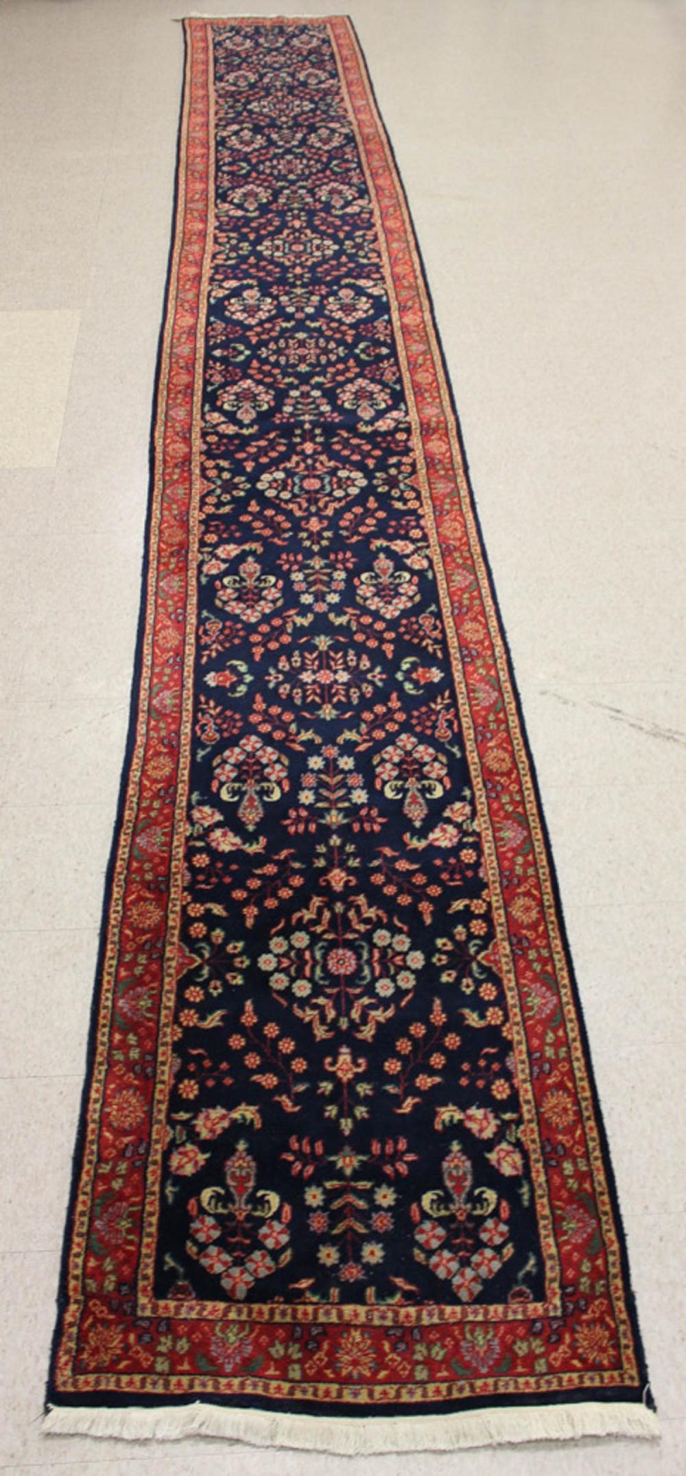 HAND KNOTTED ORIENTAL LONG RUG,
