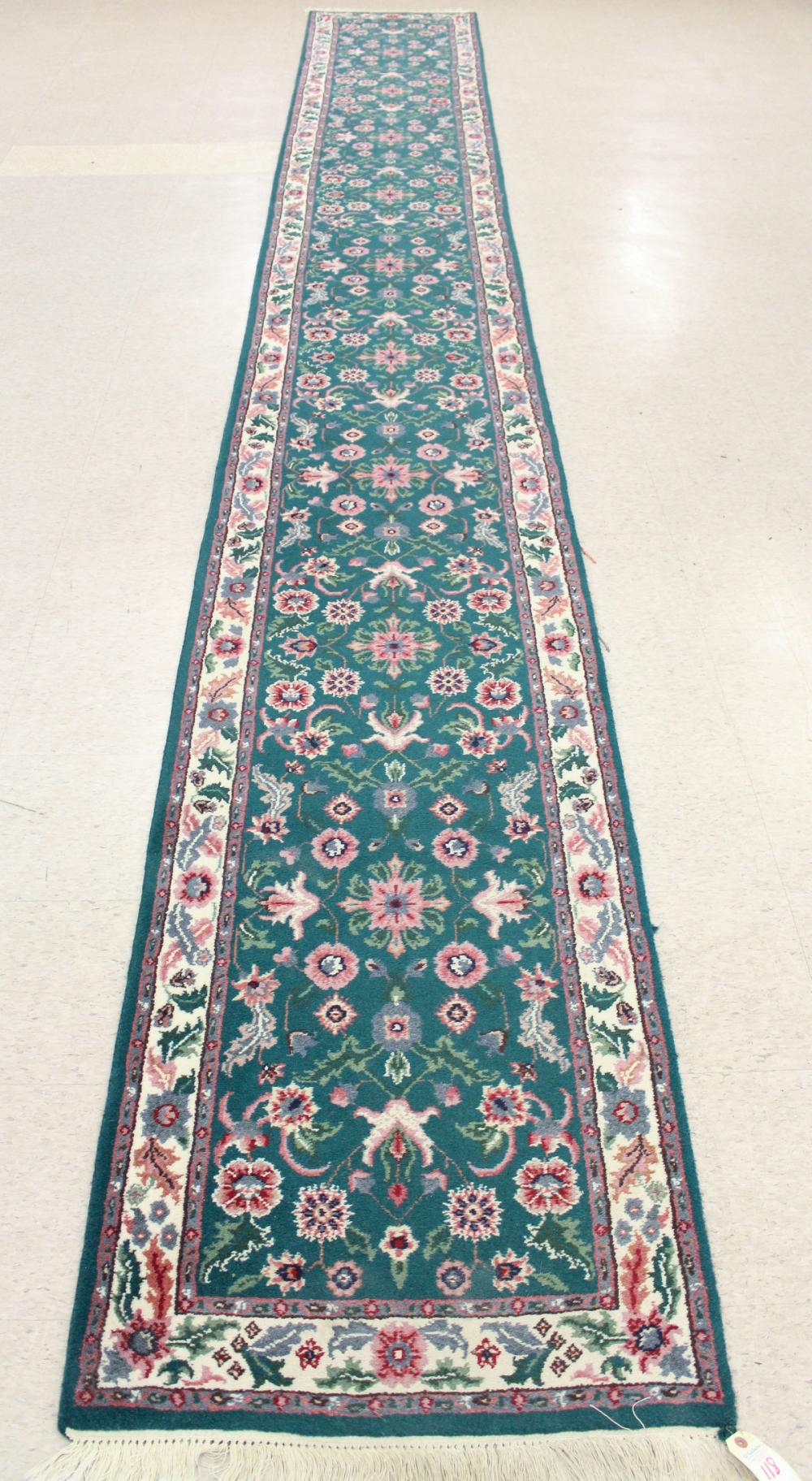 HAND KNOTTED ORIENTAL RUNNER,