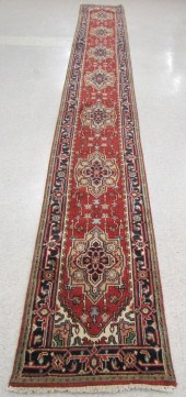 HAND KNOTTED ORIENTAL RUNNER,