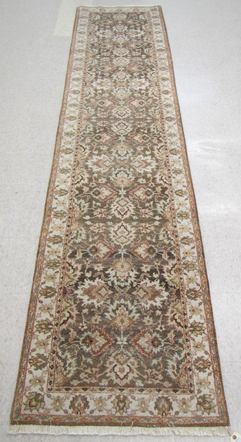 HAND KNOTTED ORIENTAL RUNNER,