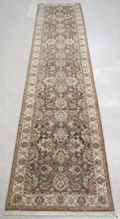 HAND KNOTTED ORIENTAL RUNNER,