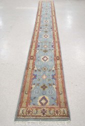 HAND KNOTTED ORIENTAL RUNNER,