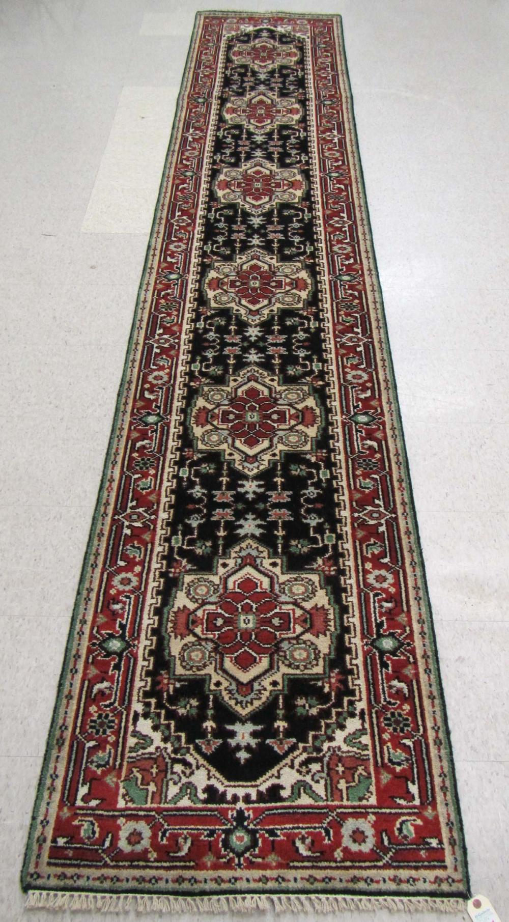 HAND KNOTTED ORIENTAL RUNNER,