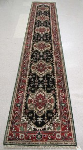 HAND KNOTTED ORIENTAL RUNNER,