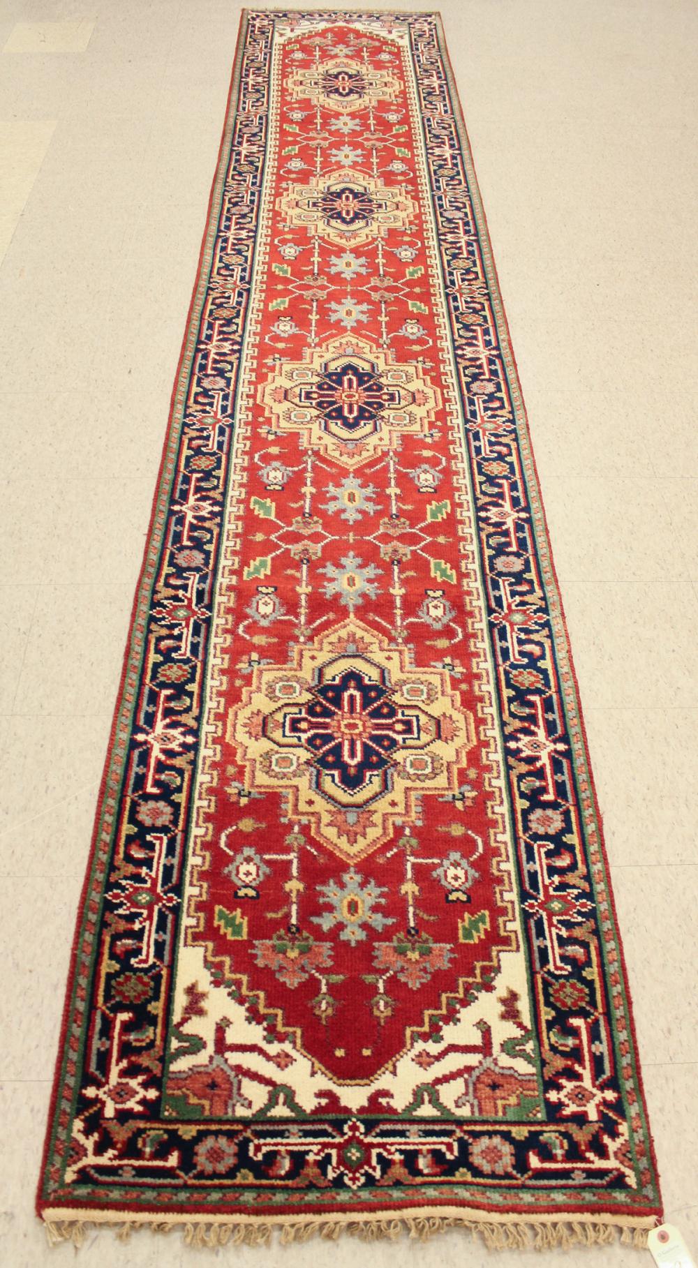 HAND KNOTTED ORIENTAL RUNNER,