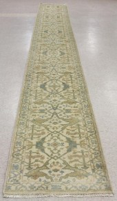 HAND KNOTTED ORIENTAL RUNNER,