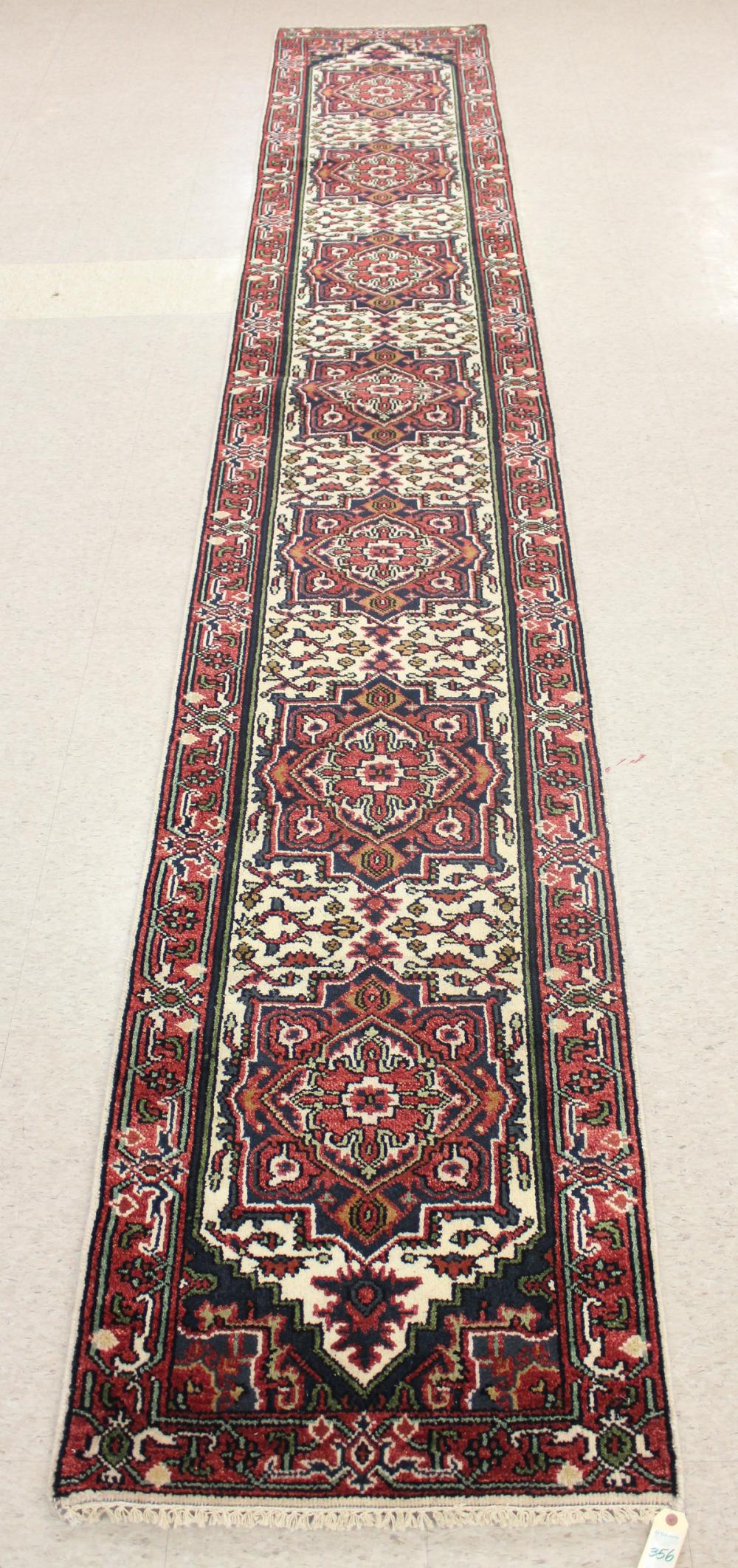 HAND KNOTTED ORIENTAL RUNNER,
