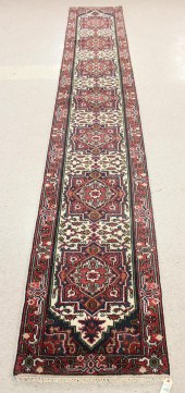HAND KNOTTED ORIENTAL RUNNER,
