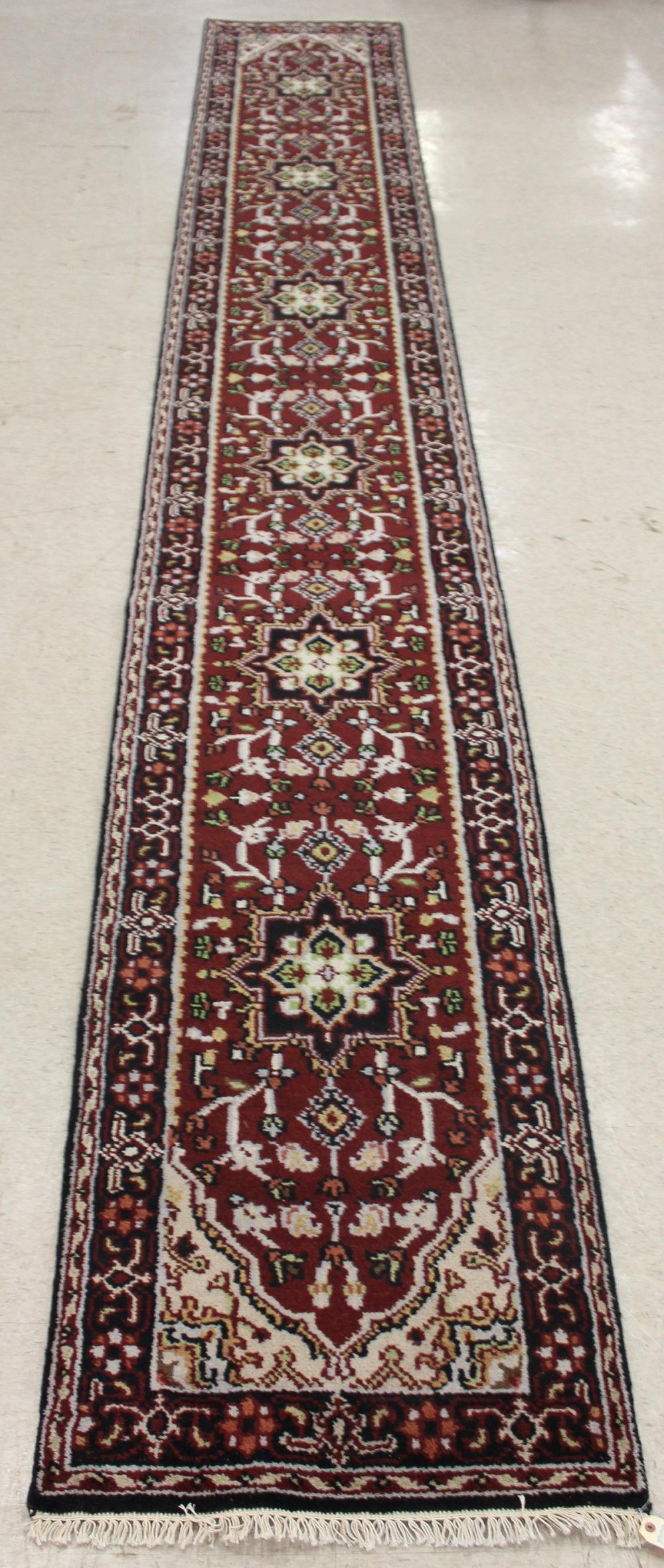 HAND KNOTTED ORIENTAL RUNNER,