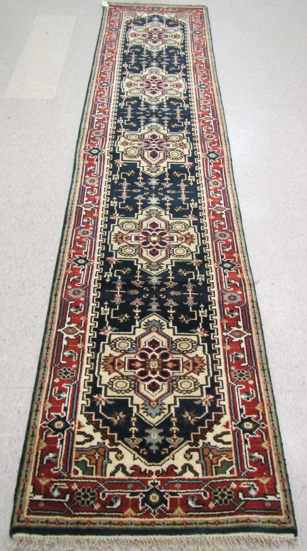 HAND KNOTTED ORIENTAL RUNNER,