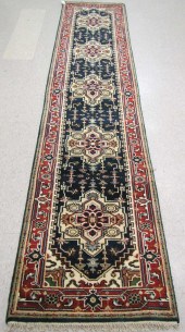HAND KNOTTED ORIENTAL RUNNER,