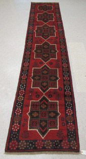 HAND KNOTTED ORIENTAL RUNNER,