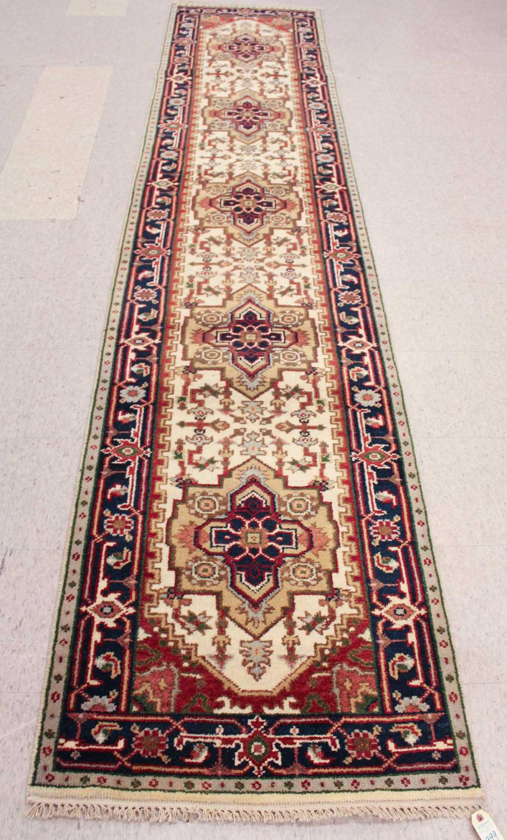 HAND KNOTTED ORIENTAL RUNNER,