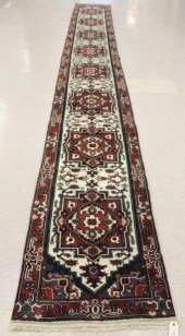 HAND KNOTTED ORIENTAL RUNNER,