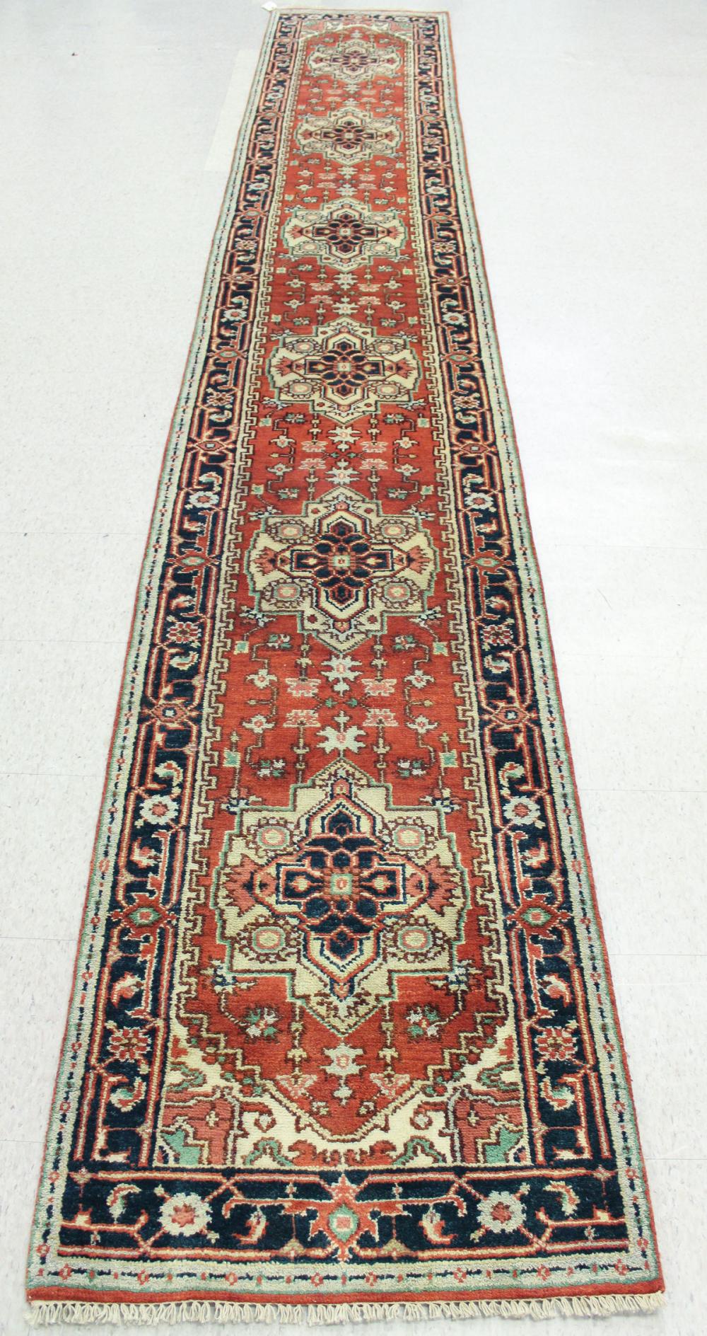 HAND KNOTTED ORIENTAL RUNNER,