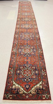 HAND KNOTTED ORIENTAL RUNNER,