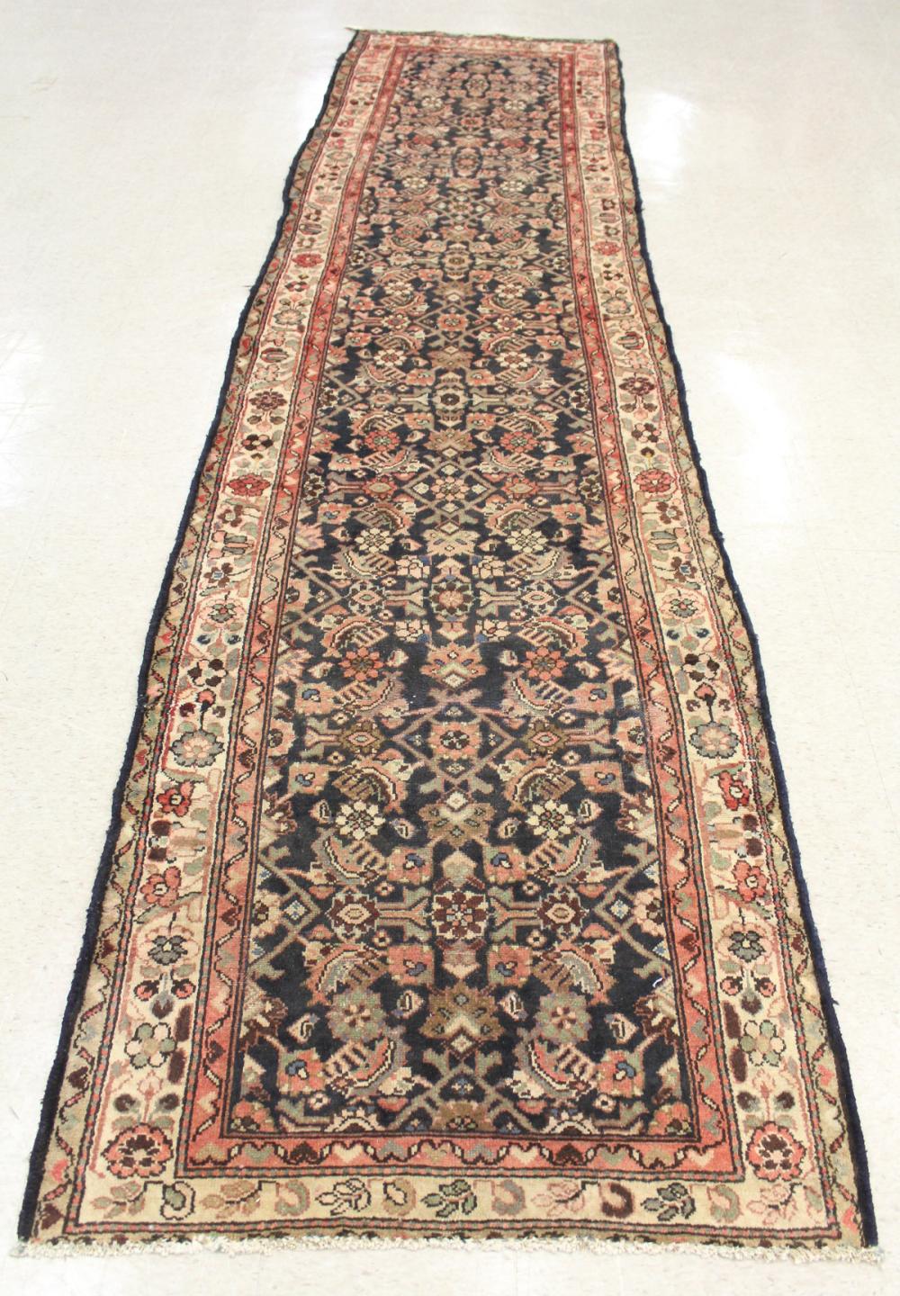HAND KNOTTED PERSIAN HALL RUG,