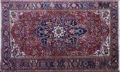 HAND KNOTTED PERSIAN HERIZ WOO