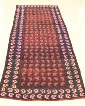HAND KNOTTED PERSIAN RUG, OVER
