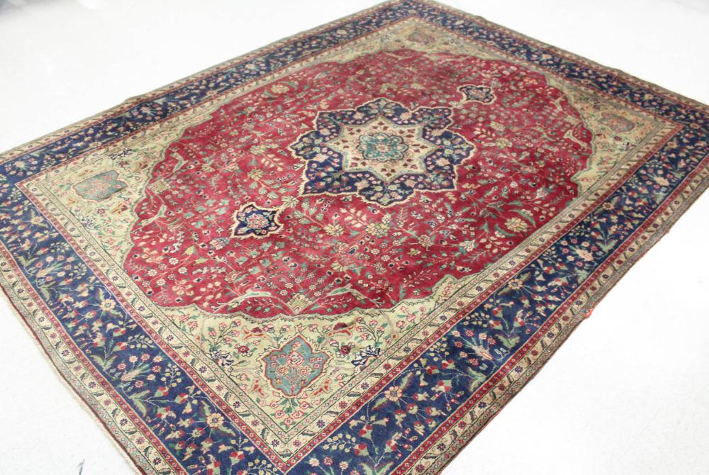 HAND KNOTTED PERSIAN TABRIZ CARPET,