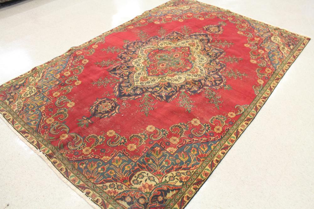 HAND KNOTTED PERSIAN TABRIZ CARPET,