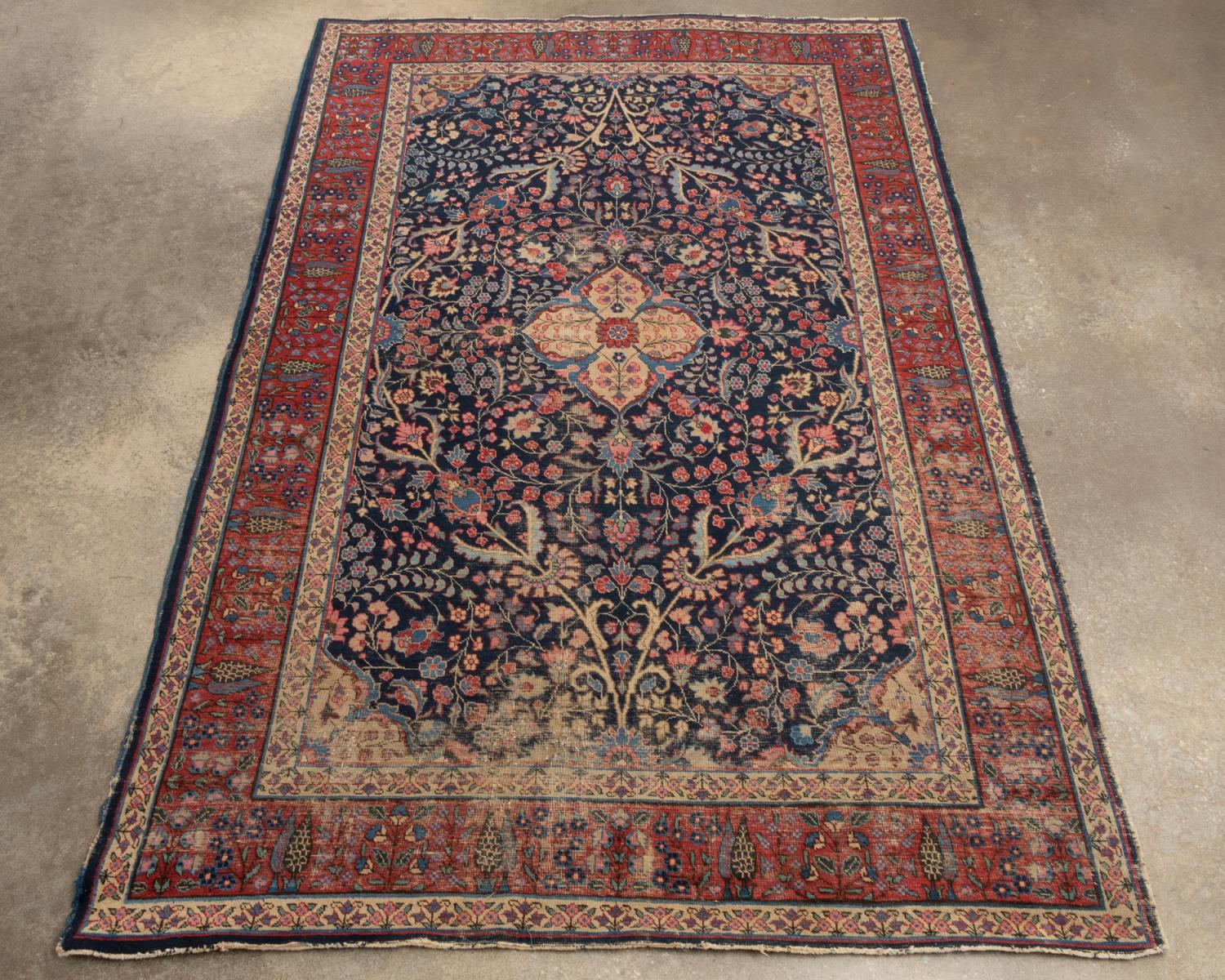 HAND KNOTTED PERSIAN TABRIZ RUG, 11