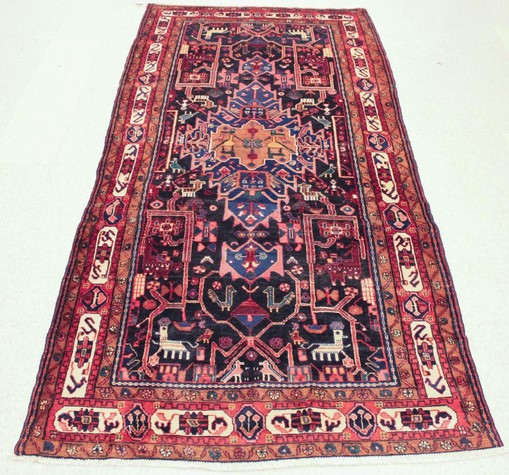 HAND KNOTTED PERSIAN TRIBAL RUG,