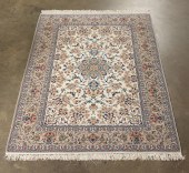 HAND KNOTTED PERSIAN WOOL & SI
