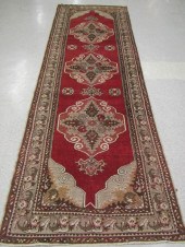 HAND KNOTTED TURKISH RUNNER, T