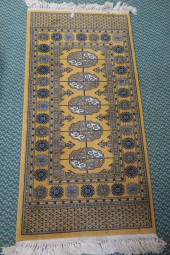 HAND KNOTTED WOOL BOKHARA GOLD