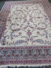 HAND KNOTTED WOOL FLORAL PERSI