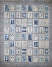 HAND KNOTTED WOOL GARDEN DESIG