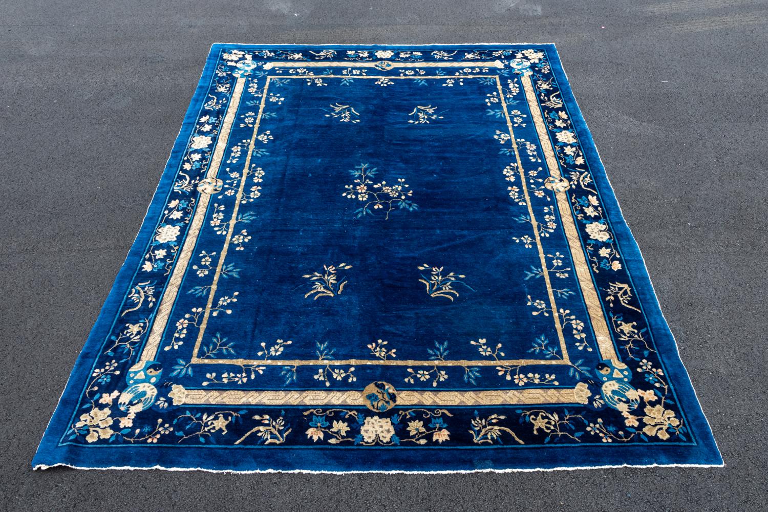 HAND KNOTTED WOOL PEKING STYLE RUG,