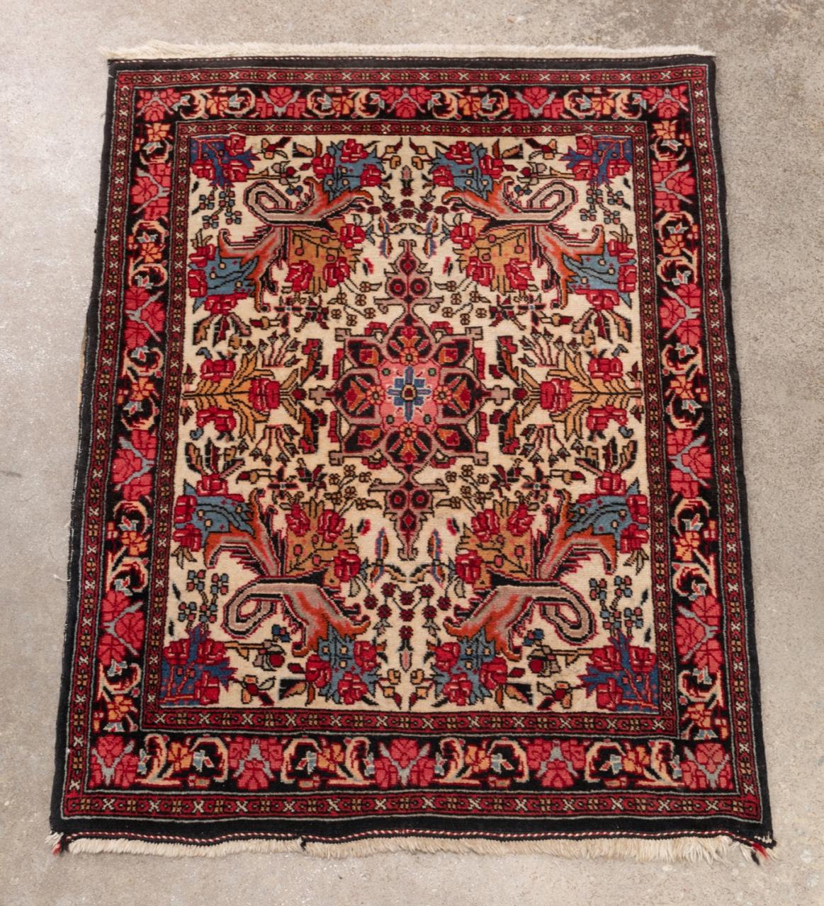 HAND KNOTTED WOOL PERSIAN BIDJAR