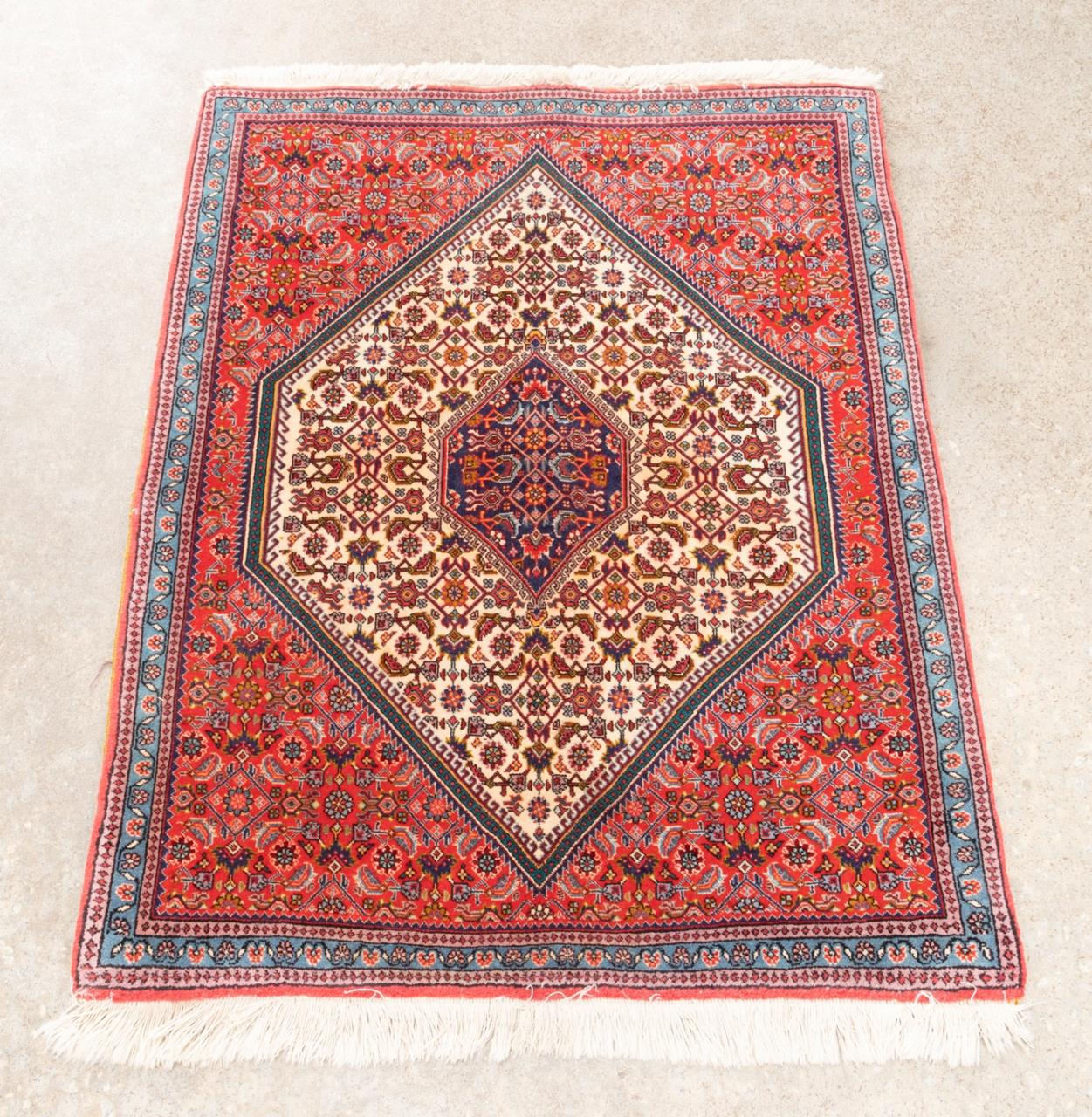 HAND KNOTTED WOOL PERSIAN BIDJAR