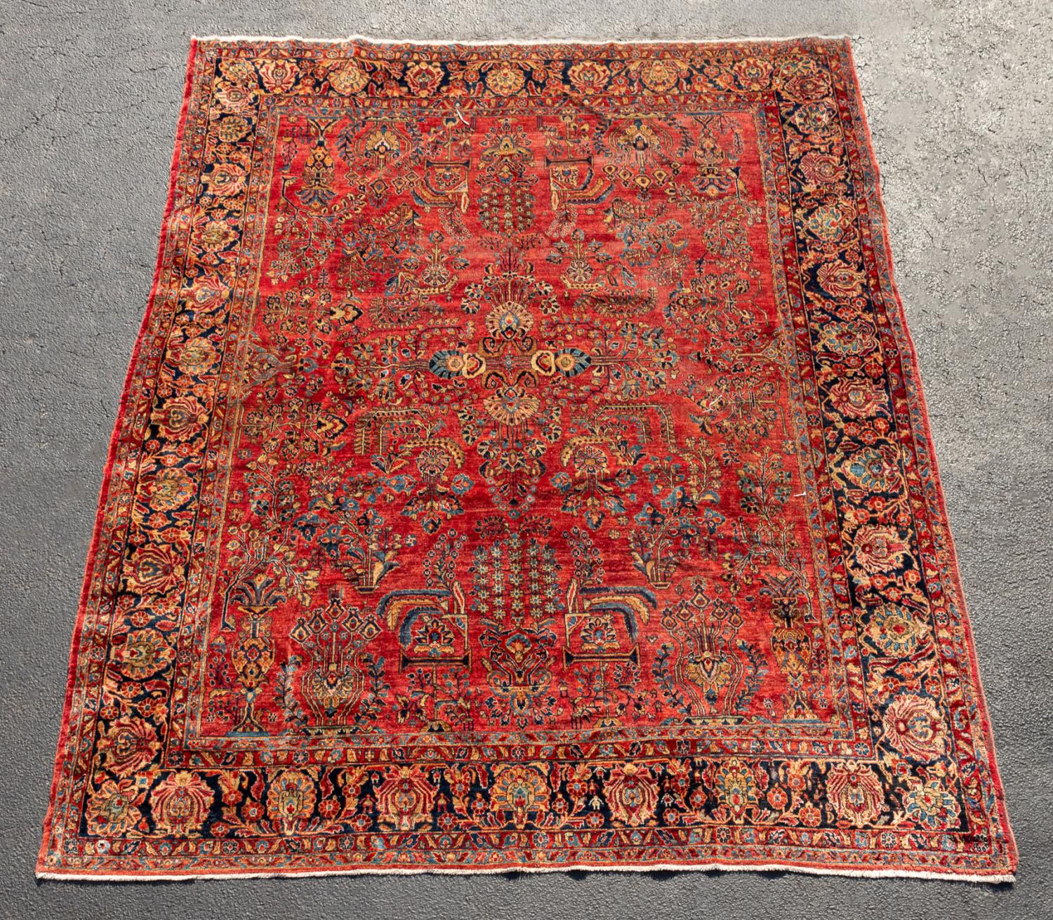 HAND KNOTTED WOOL PERSIAN SAROUK,