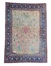 HAND KNOTTED WOOL PICTORIAL KE