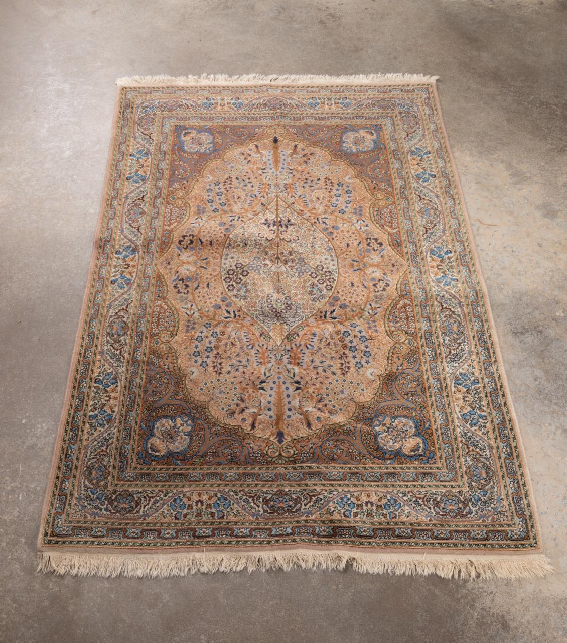 HAND KNOTTED WOOL & SILK TURKISH