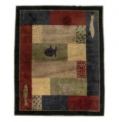 HAND-KNOTTED WOOL TIBETAN RUG,