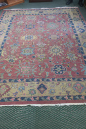 HAND KNOTTED WOOL/COTTON SARAB