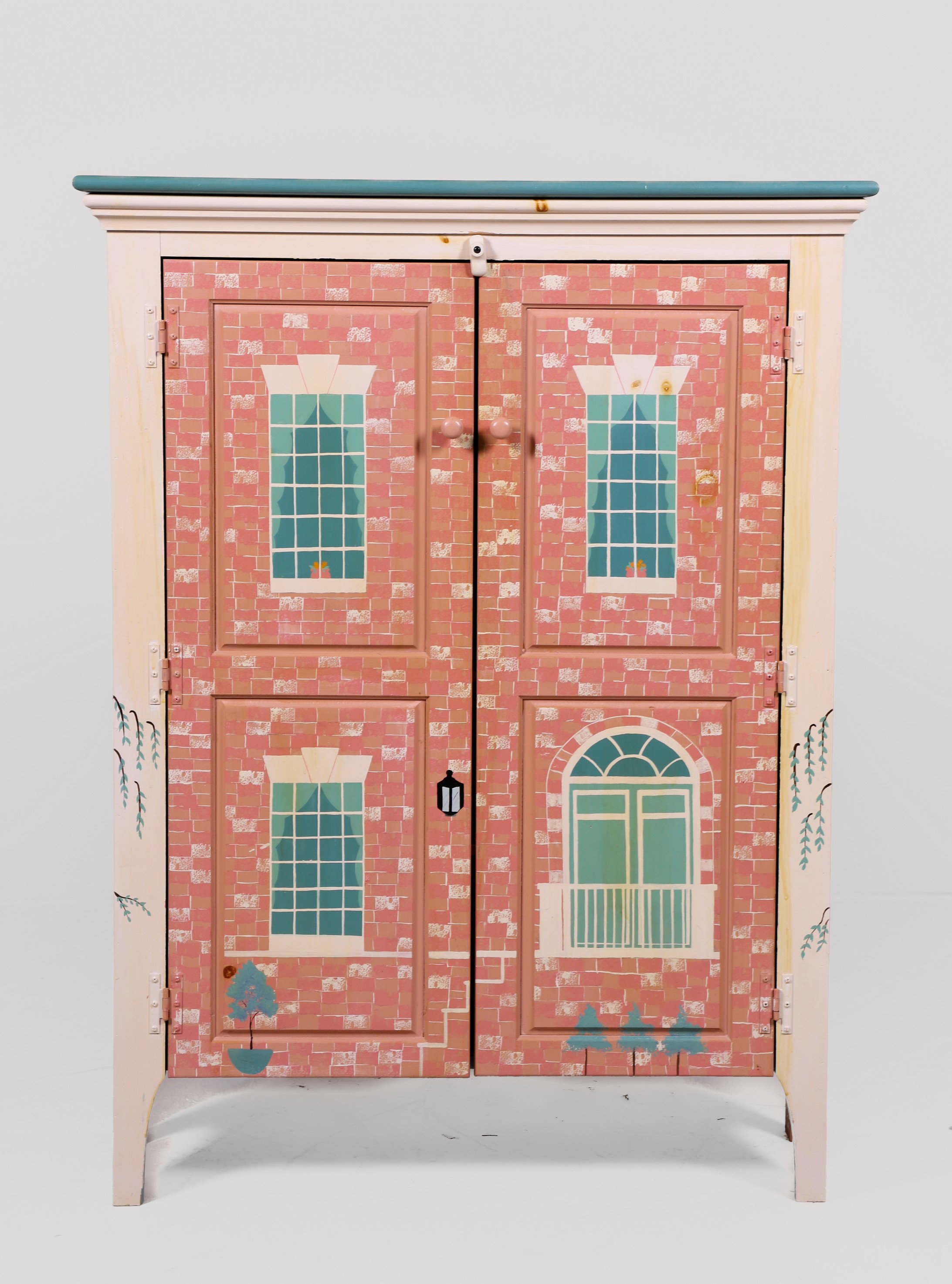 Hand painted 2-door paneled