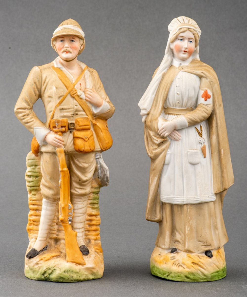 HAND-PAINTED BISQUE PORCELAIN