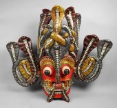 HAND PAINTED CARVED WOOD BALIN