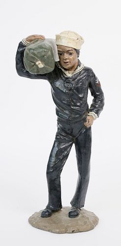 HAND PAINTED CAST IRON FIGURAL FULL