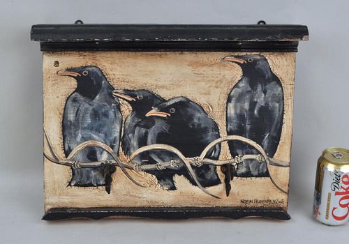 HAND PAINTED CROW COAT