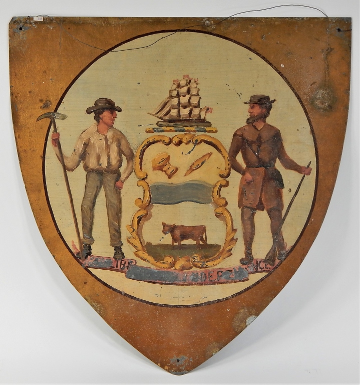 HAND-PAINTED DELAWARE STATE SEAL
