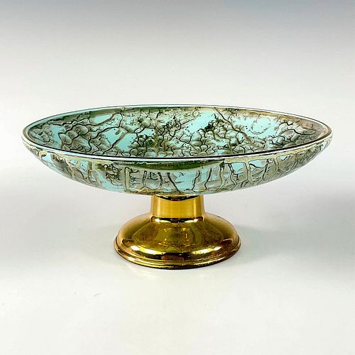 HAND PAINTED DELFT PEDESTAL CANDY